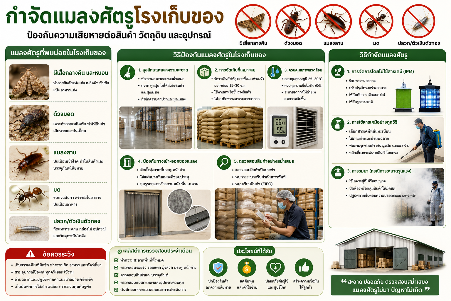 กำจัดแมลงศัตรูโรงเก็บของ